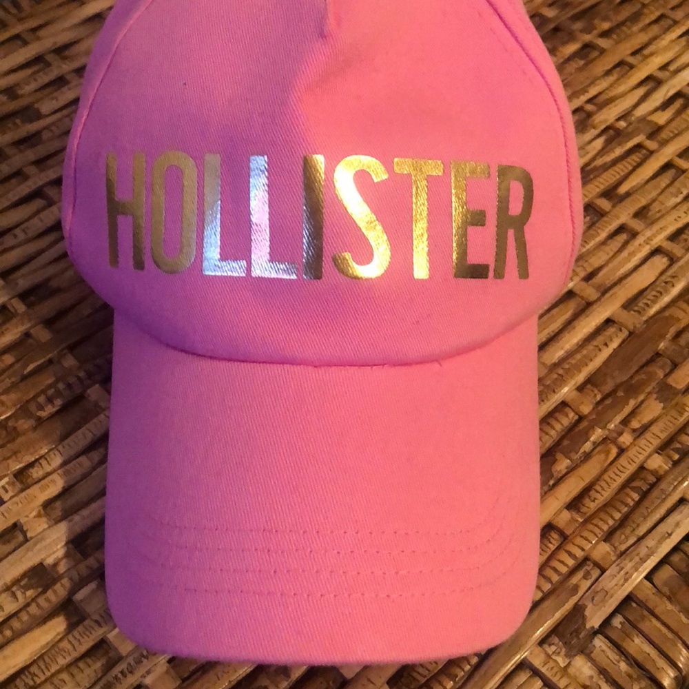 Pink Hollister ball cap